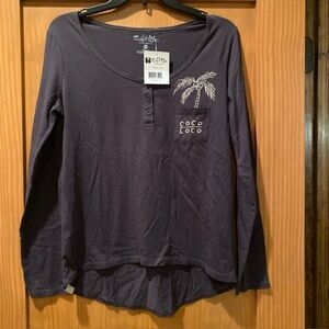 Salt Life Women’s Black Coco Loco Long Sleeve Shirt NWT Size Small